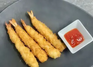 Langostinos frito con panko (4 Pzs.)
