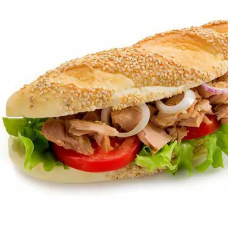 Bocadillo vegetal de atún