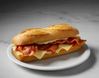 Bocadillo bacon y queso