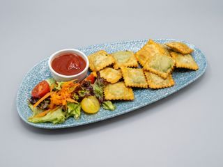 Raviolis Fritos De Espinaca Con Acelgas Y Ricotta