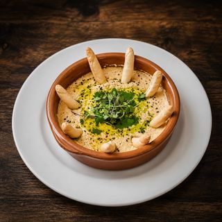 Hummus de garbanzos con picos