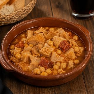 Callos y cap i pota con garbanzos