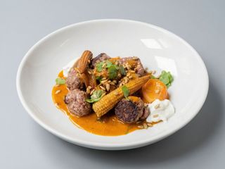 Albóndigas de vaca vieja estilo Thai