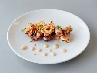 Chipirones a la brasa .