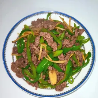 Ternera con pimiento de padrón en salsa Touchi