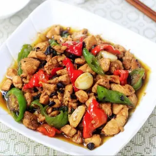 Tirillas de pollo de caserío al estilo Szechuan