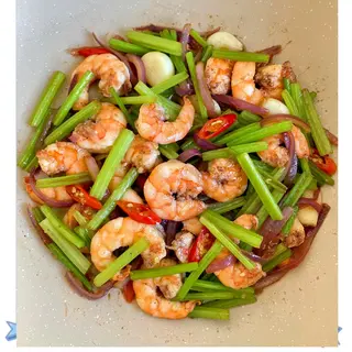 Gambas picantes al estilo Gong Bao