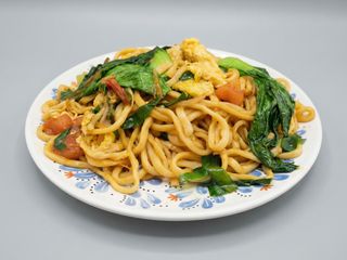 Tallarines con Bambú y Setas