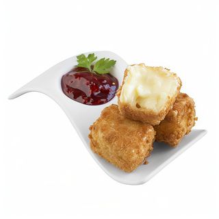 Delícies De Brie Amb Coulis De Maduixa I Ceba Confitada