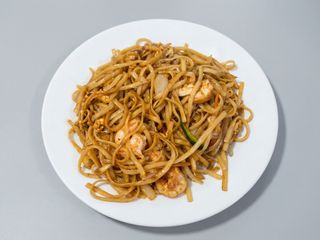 Tallarines Fritos con Gambas