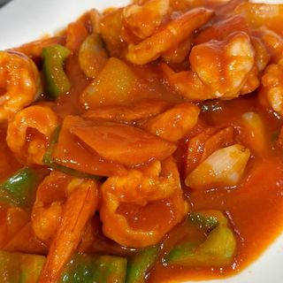 Gambas con Salsa de Tomate