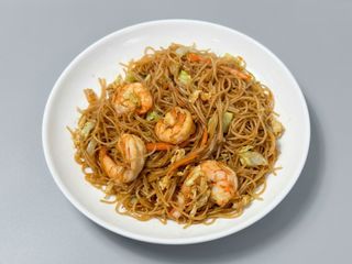 fideo frito con gamba