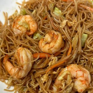 fideo frito con gamba