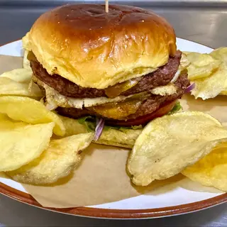 Hamburguesa Doble de Pollo Completa