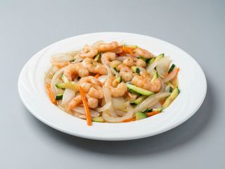 Gambas con verdura