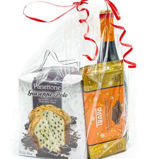 Lote Regalo NAVIDAD Vino+Turrón+Panettone