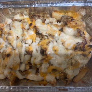 Gratinados de patatas kebab yogur