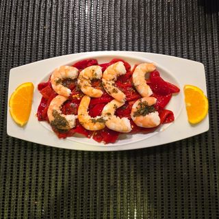 Pimientos Rojos Con Gambas