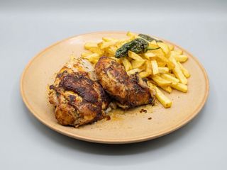 1/2 Pollo Asado con Patatas