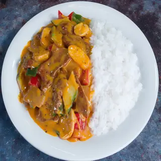 Ternera curry con arroz