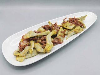 Alcachofas con Jamón Ibérico