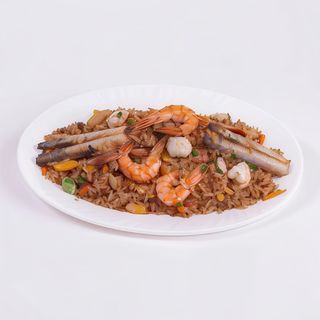 Arroz chaufa de mariscos 