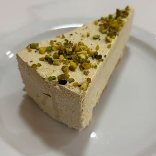 Tarta queso con pistacho
