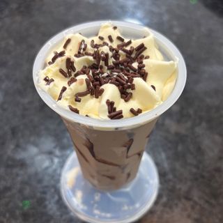 Copa helado de vainilla y chocolate