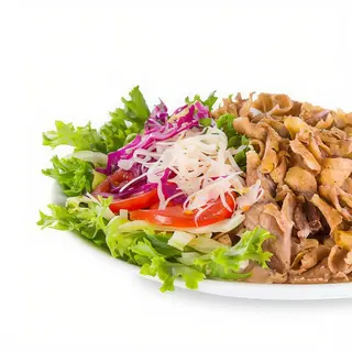 Doner En Plato Sólo Carne Con Ensalada De Pollo