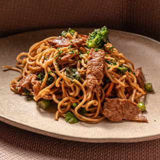 Noodles de cerdo ibérico