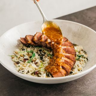 Vindaloo de pato (curry con arroz)