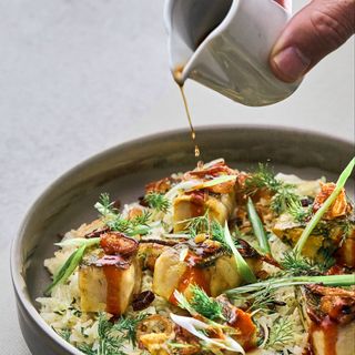 Cha ca de pescado (pescado con arroz)
