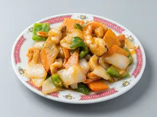 Gambas Con Salsa Satay