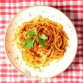Spaguettis Boloñesa