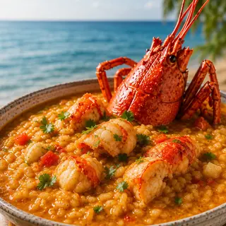 Arroz caldoso de langosta