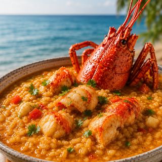 Arroz caldoso de langosta