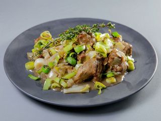 47.Cerdo Con Ajos Y Puerros A La Plancha