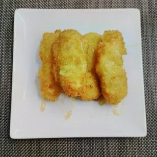 Plátano tempura con miel