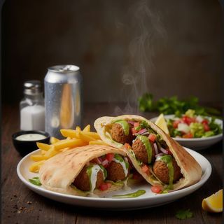 Menú pita de falafel