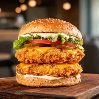 Hamburguesa doble de Pollo
