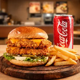 Menú Hamburguesa de Pollo doble