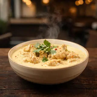 Curry de Pollo en salsa de Nata y Coco