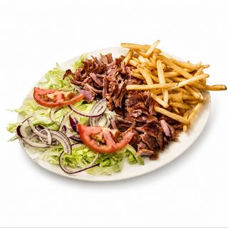 Plato Döner Kebab Mixto Con Patatas