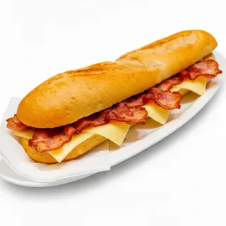 Baguette De Bacon Y Queso