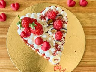 Tarta San Valentín - Zanahoria y frutos rojos