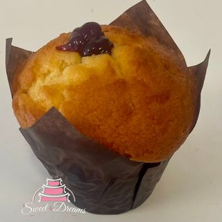 Muffin de yogurt con frambuesa