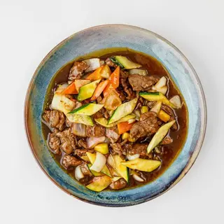 Menú Ternera Con Salsa De Ostras 