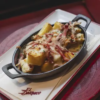 PATATAS ASADAS GRATINADAS CARBONARA
