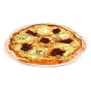 Pizza de sobrasada y queso de cabra