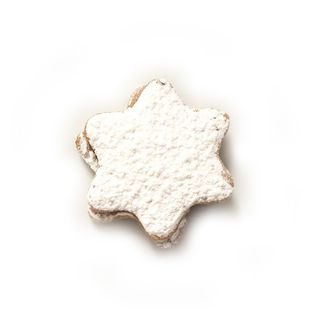 Galleta de Navidad estrella rellena de frambuesa